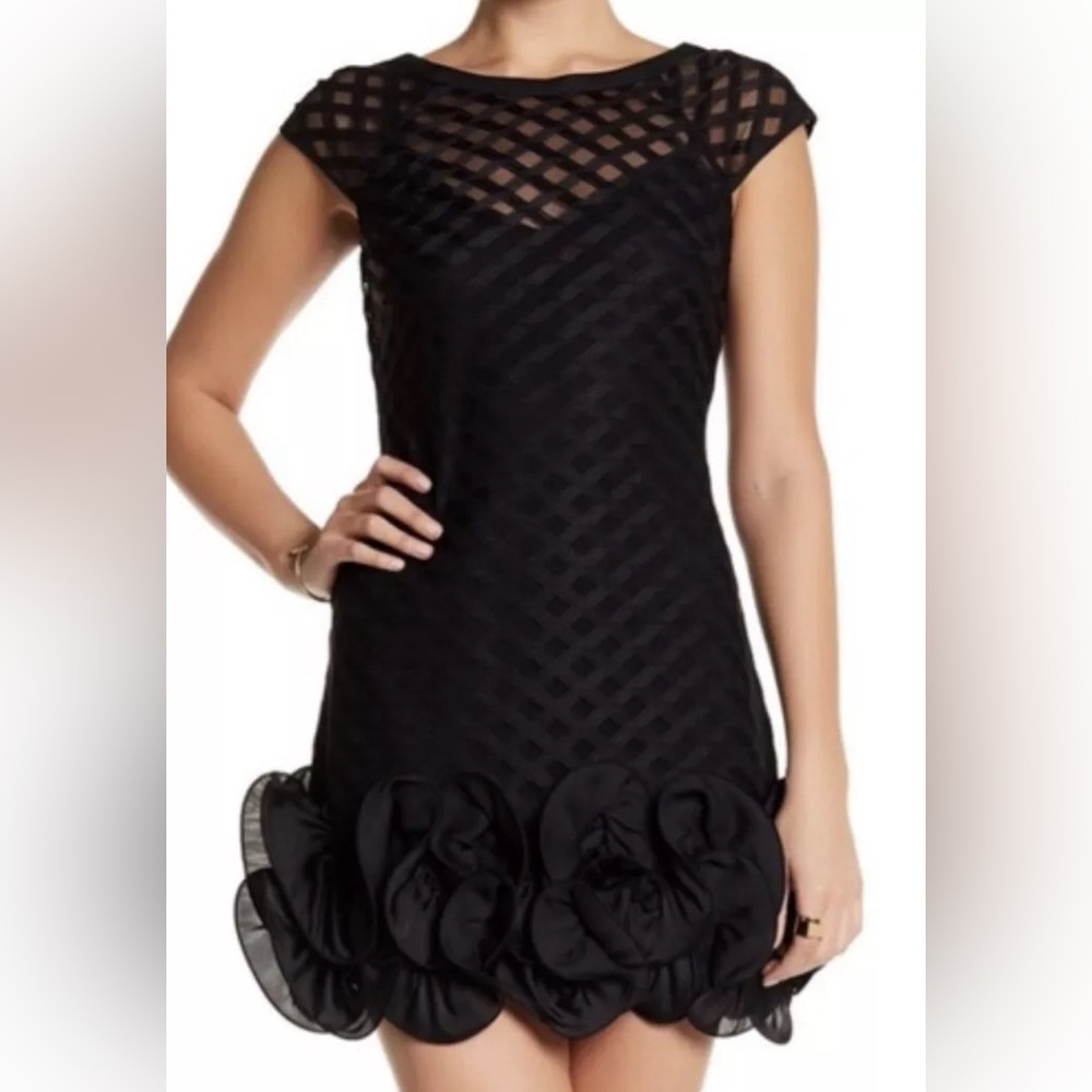 🩷Jessica Simpson PARTY DRESS Women’s Lace Ruffle Hem